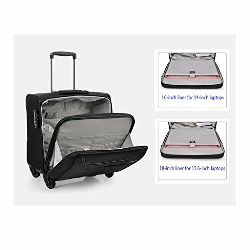ZH Carry-On Luggage Business Travel Wheeled Rolling Laptop PC Tablet Computer Trolley Backpack, Suitcase Hand Luggage Cabin Approved Bag Lightweight For Trave Men Women 8 ZH Carry-On Luggage Business Travel Wheeled Rolling Laptop PC Tablet Computer Trolley Backpack, Suitcase Hand Luggage Cabin Approved Bag Lightweight For Trave Men Women - Image 6