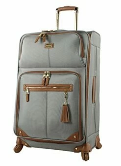 Steve Madden Designer Luggage Collection- 3 Piece Softside Expandable Lightweight Spinner Suitcases- Travel Set Includes Under Seat Bag, 20-Inch Carry On & 28-Inch Checked Suitcase (Harlo Gray) -suitcase shop 41dBBZODOpL df7126cb 7210 4bdc 8040 151d04c34860