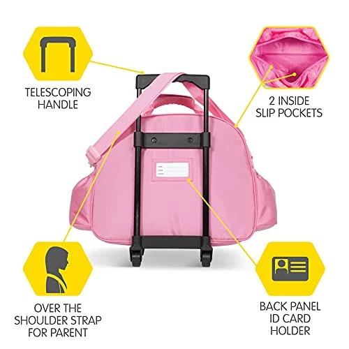 Bixbee Kids Luggage, Kids Luggage With Wheels For Girls & Boys With Telescoping Handle, Adjustable Strap And Pockets- Lightweight Kids Suitcase & Carry On Bag For Airport, Travel, Overnight In Unicorn 6 Bixbee Kids Luggage, Kids Luggage With Wheels For Girls & Boys With Telescoping Handle, Adjustable Strap And Pockets- Lightweight Kids Suitcase & Carry On Bag For Airport, Travel, Overnight In Unicorn - Image 4