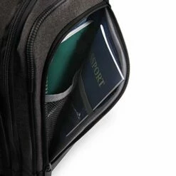 ORIGINAL PENGUIN Men's Ethan Wheeled Under The Seat Carry On Bag, Black Crosshatch -suitcase shop 41eJKJTEo9L