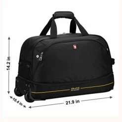 OIWAS Small Rolling Duffle Bag With Wheels Travel 22 Inch Carry On Luggage Tote Suitcase Unisex-Adult Short Term Trips Expandable 45L To 55L Women Men Black -suitcase shop 41eSl8HGMoL