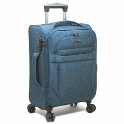 Dejuno Aurora Lightweight Denim 3-Piece Spinner Luggage Set, Navy -suitcase shop 41eUQAqHyNL