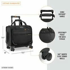 Briggs & Riley Baseline-Softside Cabin Spinner Bag, Black, Underseater 16-Inch -suitcase shop 41eVkmae0 L