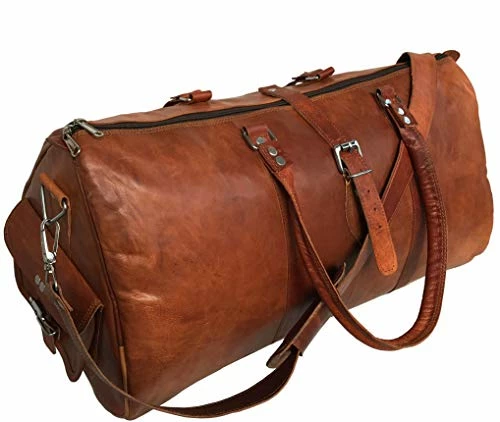 Leather Travel Duffle Bag Gym Overnight Weekend Luggage Carry On Airplane Underseat Bag 3 Leather Travel Duffle Bag Gym Overnight Weekend Luggage Carry On Airplane Underseat Bag