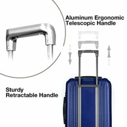 FOCHIER 3 Piece Hardshell Luggage Set, Expandable Hardside Lightweight Fashion PC+ABS Suitcase With Spinner Wheels & TSA Lock (20/24/28), Blue -suitcase shop 41g2ZGBNgCS