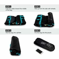 REDCAMP 85L Foldable Duffle Bag With Wheels 26", 1680D Oxford Collapsible Large Duffel Bag With Rollers For Camping Travel Gear, Black 17 REDCAMP 85L Foldable Duffle Bag With Wheels 26", 1680D Oxford Collapsible Large Duffel Bag With Rollers For Camping Travel Gear, Black -suitcase shop 41gUSS8wVIL