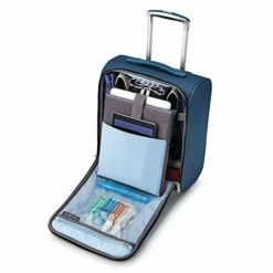 Samsonite SoLyte DLX Underseat Wheeled Carry-On (Mediterranean Blue) -suitcase shop 41goblBhwTL