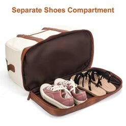 Weekender Bag For Women Canvas Overnight Bag Large Travel Bags For Women Carry On Shoulder Duffle Bag With Shoe Compartment,Perfect For Travel/Daily Use/Birthday Gift (Beige) -suitcase shop 41i7EuG PpL