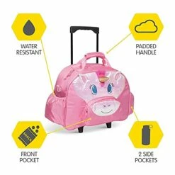 Bixbee Kids Rolling Suitcase And Backpack Set, Shark Luggage For Girls & Boys With Wheels, Telescoping Handle, Adjustable Straps And Pockets - Carry On Bag & Backpack For Airport & Travel Set Of 2 -suitcase shop 41j99HUslUS