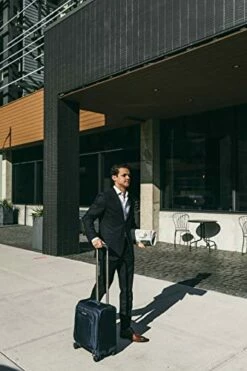 Samsonite Lineate Underseat Carry On Boarding Bag With Spinner Wheels, Evening Teal -suitcase shop 41jEhciDBeL