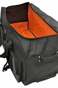 Amaro 36in Rolling Duffel Bag With Wheels | Travel Duffle Luggage Bag | Lightweight Rolling Bag L | Retractable Pull Handle (Black) -suitcase shop 41jKsJ1aRHL