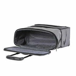 Travelers Club Luggage 16" Top Expandable Rolling Underseater W/USB Port, Dark Gray Suitcase, -suitcase shop 41kTNJnulxL