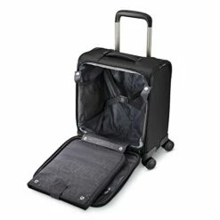 Samsonite Lineate Underseat Carry On Boarding Bag With Spinner Wheels, Obsidian Black -suitcase shop 41l42dKkdRL