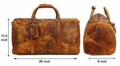 Leather Duffel Bags For Men Women - Airplane Underseat Carry On Luggage By Rustic Town -suitcase shop 41lEt6NfnLL