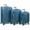 Dejuno Twilight Lightweight Nylon 3-Piece Spinner Luggage Set, Turquoise -suitcase shop 41lFDyZBRvL