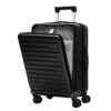 TydeCkare 20 Inch Carrry On Luggage With Front Zipper Pocket, 45L, Lightweight ABS+PC Hardshell Suitcase With TSA Lock & Spinner Silent Wheels, Convenient For Business Trips, Black -suitcase shop 41lvoisx3vL