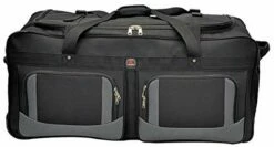 Amaro 36in Rolling Duffel Bag With Wheels | Travel Duffle Luggage Bag | Lightweight Rolling Bag L | Retractable Pull Handle (Black) -suitcase shop 41mUp695udL