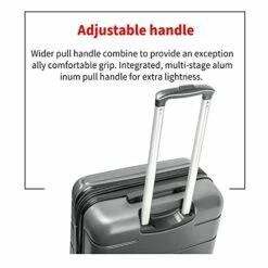 3 Piece Set Luggage Sets Women Men Teens Travel Suitcase With Lightweight TSA Lock Spinner, Home Outdoor Carry On Luggage With 4 Double Silent Wheels Adjustable Handle 20in 24in 28in, Gray -suitcase shop 41ma MFpyeS