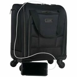 Kenneth Cole Reaction 18" Lightweight Multi-Pocket Anti-Theft RFID 14.1" Laptop & Tablet Underseater Carry-On With USB Charging Port, Black -suitcase shop 41nNA3jciuL