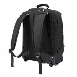 Cabin Max️ - Quebec Hybrid Rolling Backpack With Wheels - Carry On Luggage 22x14x9 Zip Out Backpack Straps - Perfect For Most Major American Airlines (Black) -suitcase shop 41nVcPpY4yL