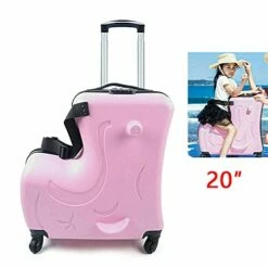 Fetcoi 20" Travel Luggage Rolling Suitcase Ride On Cartoon Luggage ABS+PU Unisex Case Pink 15 Fetcoi 20" Travel Luggage Rolling Suitcase Ride On Cartoon Luggage ABS+PU Unisex Case Pink -suitcase shop 41naUrJ6QkS