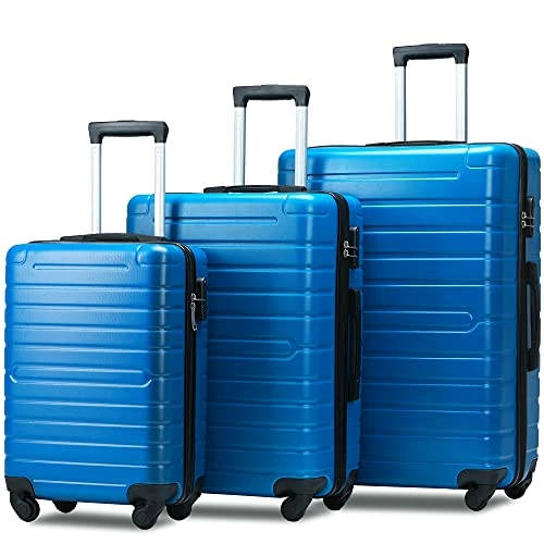 3 Piece Set Luggage Spinner Hardshell Lightweight Durable Suitcase TSA Lock, Women Men Teens Home Outdoor School Travel Carry On Luggage Sets, 20/24/28 Inch Deep Blue 2 3 Piece Set Luggage Spinner Hardshell Lightweight Durable Suitcase TSA Lock, Women Men Teens Home Outdoor School Travel Carry On Luggage Sets, 20/24/28 Inch Deep Blue