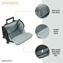 Briggs & Riley Baseline-Softside Cabin Spinner Bag, Black, Underseater 16-Inch -suitcase shop 41nvEf3KR9L