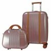 World Traveler Classique Hardside 2-PC Carry-On Spinner Luggage Set, Rose Gold, One Size -suitcase shop 41oC3KYXq9L