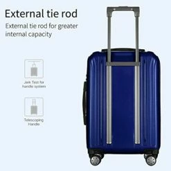 FOCHIER F Hard Shell Luggage 3 Piece Set With Spinner Wheels, Expandable Lightweight Suitcase With TSA Lock 20 24 28 Inch, Blue -suitcase shop 41pplagWeJL