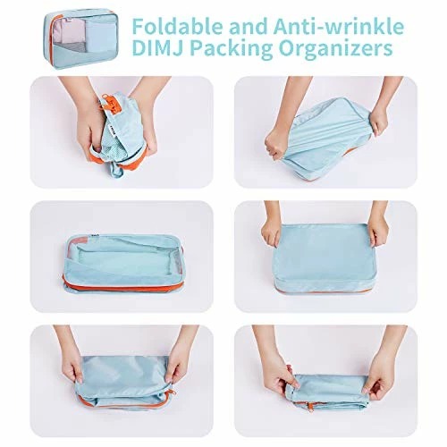 DIMJ 11 Set Packing Cubes, Travel Luggage Packing Organizers Lightweight Travel Cloth Storage Bag With Bra Underwear Cube Cosmetics Bag And Shoe Pouch 5 DIMJ 11 Set Packing Cubes, Travel Luggage Packing Organizers Lightweight Travel Cloth Storage Bag With Bra Underwear Cube Cosmetics Bag And Shoe Pouch - Image 3