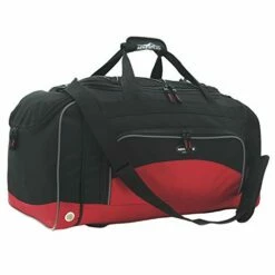 Travelers Club 4 Piece Gym Duffel And Accessory Set, Red -suitcase shop 41q08cNZ2RL