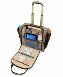 London Fog Brentwood II 4 Piece Set (with Under The Seat Bag), Cappuccino -suitcase shop 41qaARt fWL