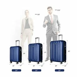 FOCHIER 3 Piece Hardshell Luggage Set, Expandable Hardside Lightweight Fashion PC+ABS Suitcase With Spinner Wheels & TSA Lock (20/24/28), Blue -suitcase shop 41qiJG2T2 S