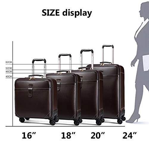 Retro Travel Suitcase Rolling Spinner Luggage Women Trolley Case 24inch Wheels Man 20inch Box PVC Vintage Cabin Travel Bag Trunk (Color : 24inch) 5 Retro Travel Suitcase Rolling Spinner Luggage Women Trolley Case 24inch Wheels Man 20inch Box PVC Vintage Cabin Travel Bag Trunk (Color : 24inch) - Image 3