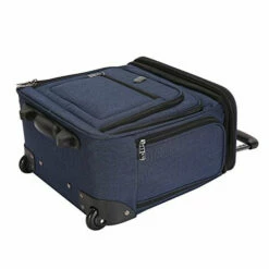 Travelers Club Luggage 16" Top Expandable Rolling Underseater W/USB Port, Blue Suitcase, Carry-On, Navy -suitcase shop 41sGksDy87L 28c018c3 3174 4373 971c d136d2e9a695