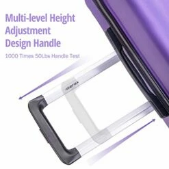 Merax Luggage Set Expandable 3 Piece Sets With TSA Lock, Lightweight Hardside Luggage With Spinner Wheels (Purple) -suitcase shop 41sLsaYWA5L