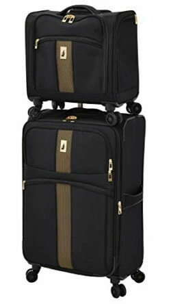 London Fog Langley 8 Wheel 15" Under The Seat Bag, Black -suitcase shop 41t3N MoKrL