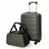 Aerolite 22x14x9” Hard Shell Suitcase Spinner Carry On + Under Seat Holdall -suitcase shop 41t7DH5X5eL