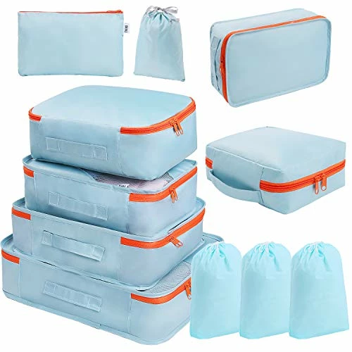 DIMJ 11 Set Packing Cubes, Travel Luggage Packing Organizers Lightweight Travel Cloth Storage Bag With Bra Underwear Cube Cosmetics Bag And Shoe Pouch 3 DIMJ 11 Set Packing Cubes, Travel Luggage Packing Organizers Lightweight Travel Cloth Storage Bag With Bra Underwear Cube Cosmetics Bag And Shoe Pouch
