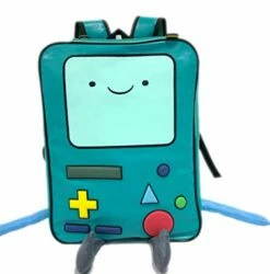 Adventure Time With Finn And Jake Backpack CN BMO Schoolbag Beemo Be More Cartoon Robot High-grade PU Green -suitcase shop 41uxyP 2BbugL