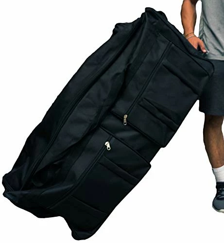 Gothamite 36-inch Rolling Duffle Bag With Wheels | Luggage Bag | Hockey Bag | XL Duffle Bag With Rollers | Heavy Duty 1200D Polyester (Black) 4 Gothamite 36-inch Rolling Duffle Bag With Wheels | Luggage Bag | Hockey Bag | XL Duffle Bag With Rollers | Heavy Duty 1200D Polyester (Black) - Image 2