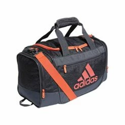 Adidas Unisex Defender III Small Duffel Bag, Jersey Black/ Onix/ Signal Pink, Small -suitcase shop 41vZuoEPxnL