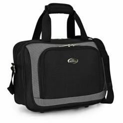 U.S. Traveler New Yorker Lightweight Softside Expandable Travel Rolling Luggage Set, Black/Grey, 4-Piece (15/21/25/29) -suitcase shop 41v UfbN CL