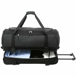 Travelers Club Pinnacle Travel Rolling Duffel Bag, Dark Grey, Checked-Large 30-Inch -suitcase shop 41w7heJVUbL