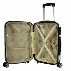 World Traveler Black And White Butterfly 2-Piece Carry-on Spinner Luggage Set -suitcase shop 41wHNvqJToL