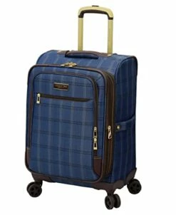 London Fog Brentwood II 4 Piece Set (with Under The Seat Bag), Blue Window Pane -suitcase shop 41wQCD 7OaL