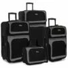 U.S. Traveler New Yorker Lightweight Softside Expandable Travel Rolling Luggage Set, Black/Grey, 4-Piece (15/21/25/29) -suitcase shop 41w qUhiGTL