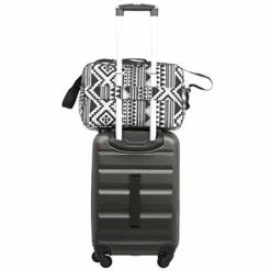 16 Inch Carry On Hand Luggage Flight Duffle Bag, 2nd Bag Or Underseat, 19L (Black Aztec) -suitcase shop 41wkHhJY4oL