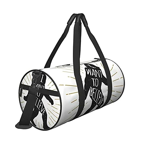 Fredeulva I Want To Believe Duffel Bag Canvas Shoulder Round Gym Sports Travel Weekender Bags For Man Women 9 Fredeulva I Want To Believe Duffel Bag Canvas Shoulder Round Gym Sports Travel Weekender Bags For Man Women - Image 7