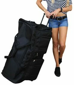 Gothamite 36-inch Rolling Duffle Bag With Wheels | Luggage Bag | Hockey Bag | XL Duffle Bag With Rollers | Heavy Duty 1200D Polyester (Black) 12 Gothamite 36-inch Rolling Duffle Bag With Wheels | Luggage Bag | Hockey Bag | XL Duffle Bag With Rollers | Heavy Duty 1200D Polyester (Black) -suitcase shop 41z6xmKjNTL